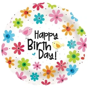 17" Happy Birthday With Birdies Balloon