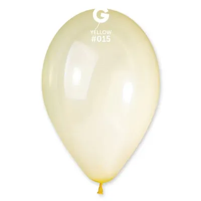 Crystal yellow colored Gemar 13" latex balloon