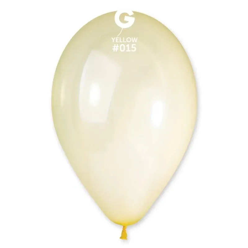 Crystal yellow colored Gemar 13" latex balloon