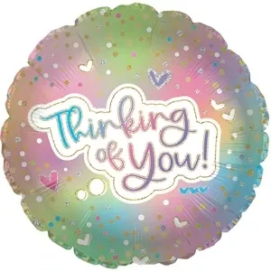 17" Thinking of You Irridescent Foil Balloon