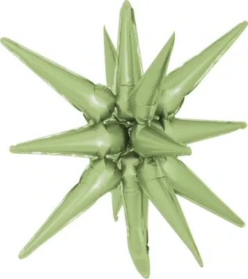 Starburst 3D Foil Balloon 22" Small Olive Green