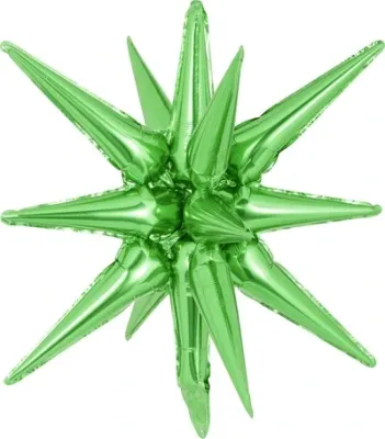 Starburst 3D Foil Balloon 22 Starburst 3D Foil Balloon 22" Small Green