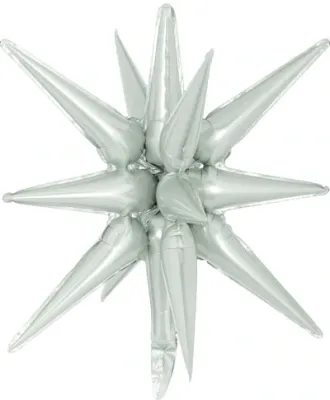 Starburst 3D Foil Balloon 22" Small Silver