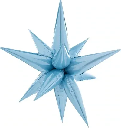Starburst 3D Foil Balloon 26 Starburst 3D Foil Balloon 26" Large Light Blue