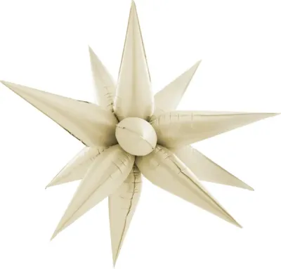 Starburst 3D Foil Balloon 26" Large Latte