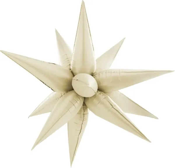 Starburst 3D Foil Balloon 26" Large Latte