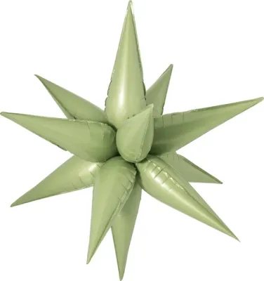 Starburst 3D Foil Balloon 40" Jumbo Olive Green