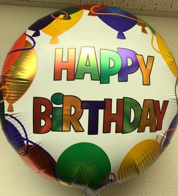 17" Happy Birthday Patterned Foil Balloons