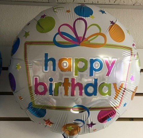 17" Happy Birthday Dots Foil Balloon