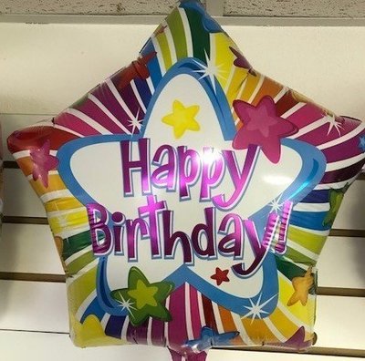 17" Happy Birthday Bright  Foil Balloon