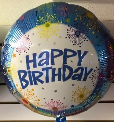 17" Happy Birthday Glitters Foil Balloon