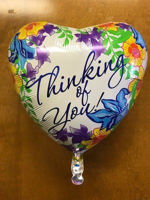 17" Thinking of You Floral Foil Balloon