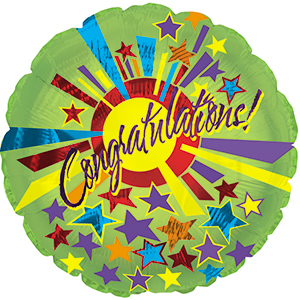 17&quot; Congrats Star Foil Balloon