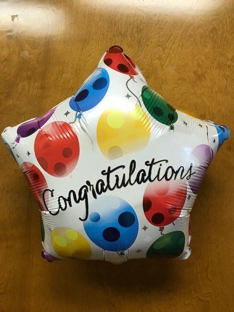 17" Congratulations Twinkling Star Foil Balloon