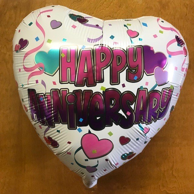 17" Festive Happy Anniversary Foil Balloon
