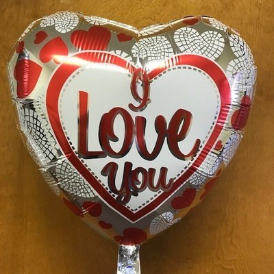 17" I Love You Mosaic Hearts Foil Balloon