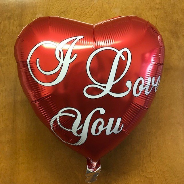 17" I Love You Script Foil Balloon