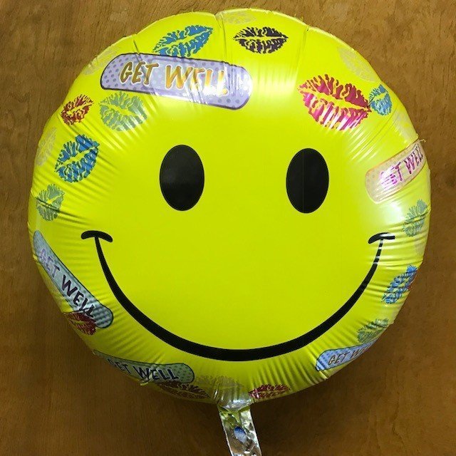 17" Get Well Bandaids & Kisses Foil Balloons