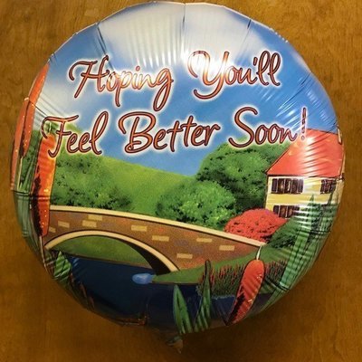 17" Feel Better Cattails Foil Balloon
