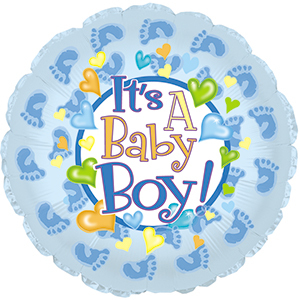 17" Baby Boy Footsies Foil Balloon