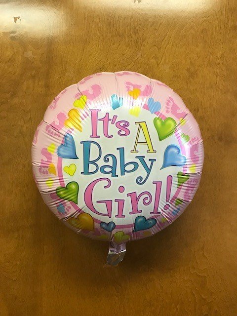 17" Baby Girl Footsies Foil Balloon