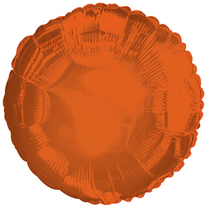 17&quot; Orange Round Foil Balloon