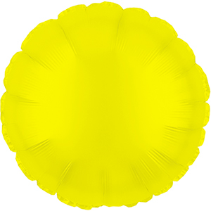 17" Yellow Round Foil Balloon