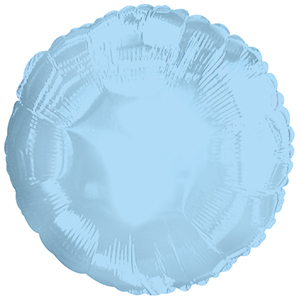 17 17" Baby Blue Round Foil Balloon