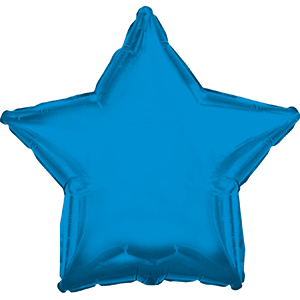 17" Blue Star Foil Balloon