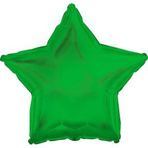 17" Green Star Foil Balloon