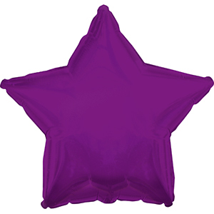 18&quot; Purple Star Foil Balloon
