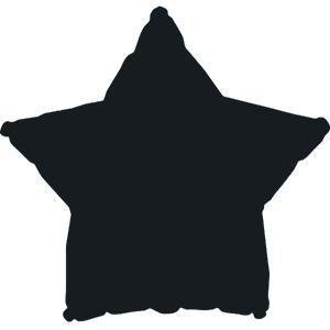 17&quot; Black Star Foil Balloon