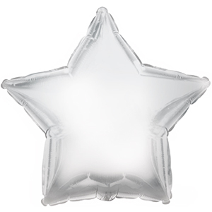 18 Silver Star Foil Balloon