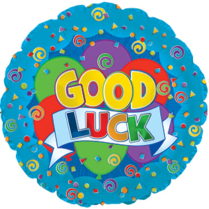 17&quot; Good Luck Graphic Banner Foil Balloon