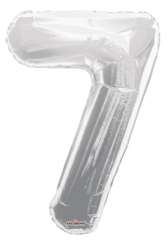 34&quot; Silver Foil Number &quot;7&quot; Balloon