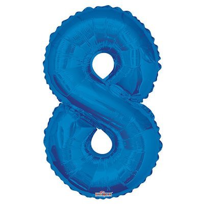 34" Blue Foil Number "8" Balloon
