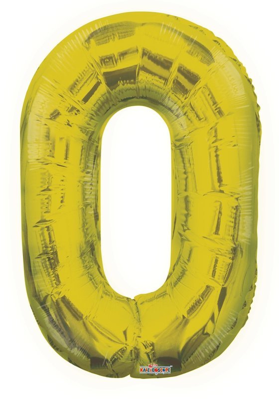 34&quot; Gold Foil Number &quot;0&quot; Balloon