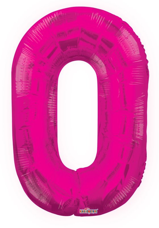 34" Pink  Foil Number "0" Balloon