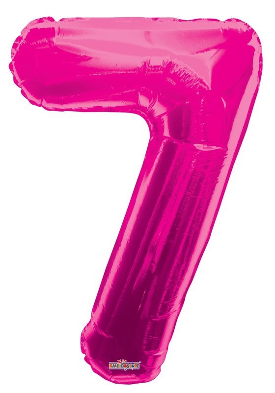 34" Pink  Foil Number "7" Balloon