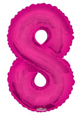 34 34" Pink Foil Number "8" Balloon