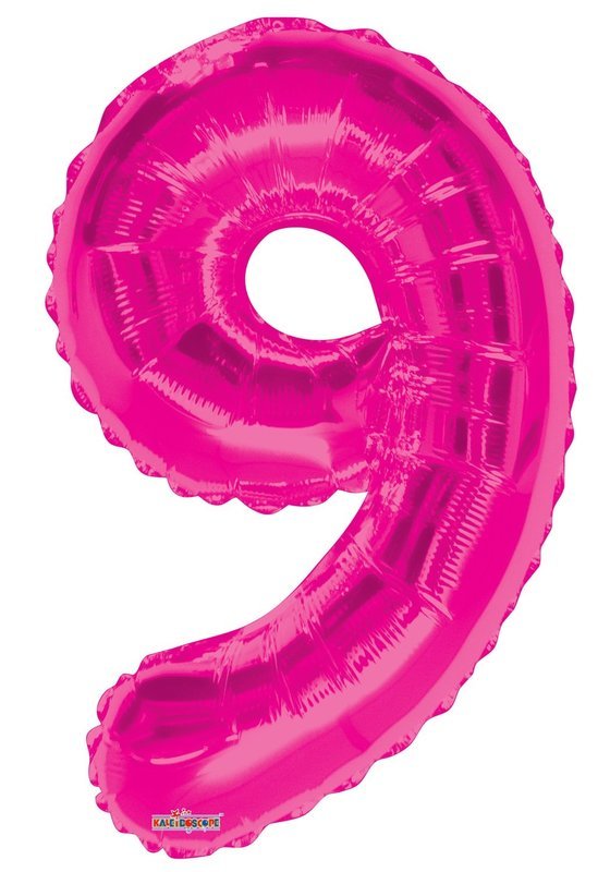 34" Pink  Foil Number "9" Balloon