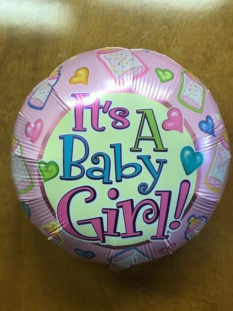 17" Baby Girl Bottles Foil Balloon