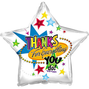 17" Thanks For Everything You Do Foil Balloon