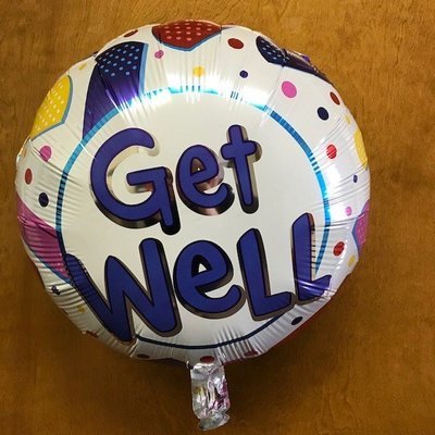 17" Get Well Colorful Bandaids Foil Balloon