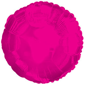 17" Hot Pink Round Foil Balloon