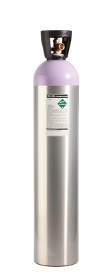 Medium sized helium tank inflates 250 11" latex balloons when full