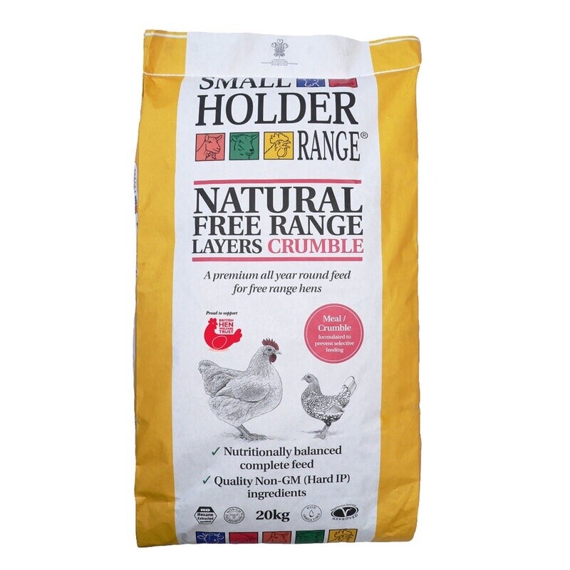 Allen &amp; Page Small Holder Range Natural Free Range Layers Crumble 20kg