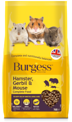 Burgess Hamster, Gerbil & Mouse Complete 750g
