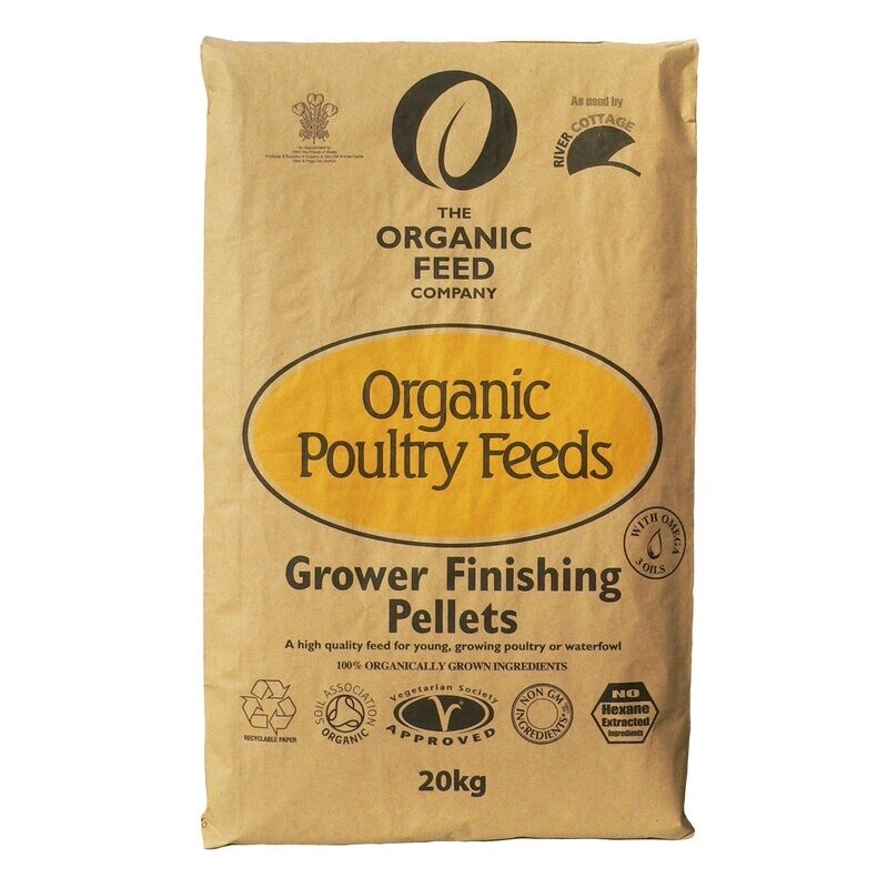 Allen &amp; Page Organic Poultry Grower/Finishing Pellets 20kg