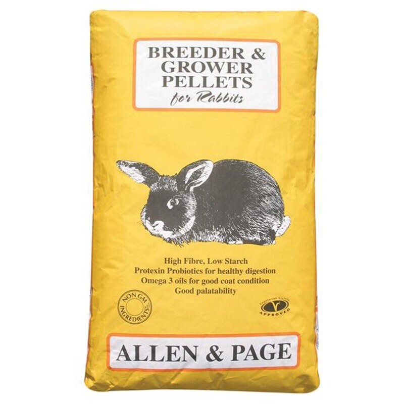 Allen &amp; Page Rabbit Breeder &amp; Grower Pellets 20kg